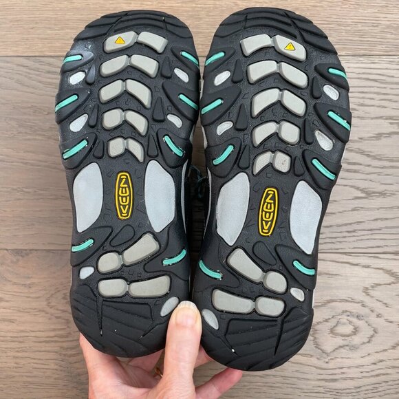 Keen Dry Waterproof Outdoor Hiking Lace Up Rugged Lightweight Shoes Blk Gry Sz 6 - Picture 5 of 13